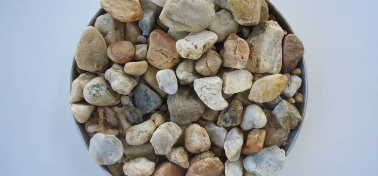 Bowl of mineral rocks