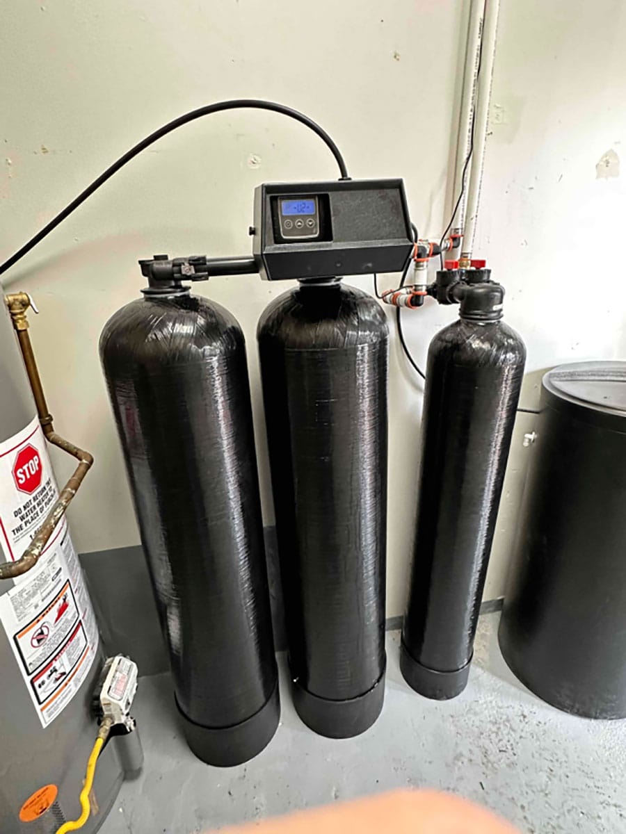 A commercial water softener installation in Houston for Ramen Gachi.