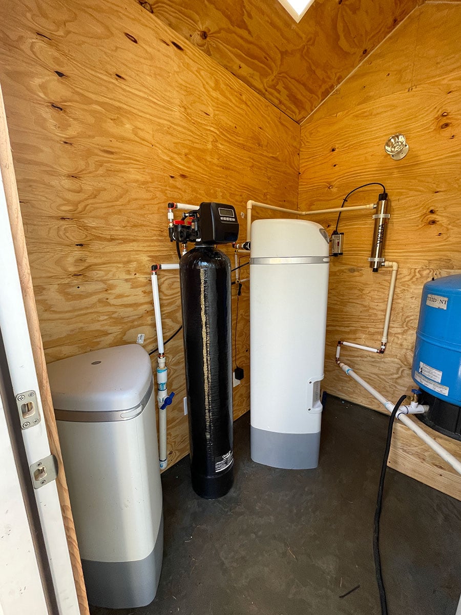 A Pro Elite well water treatment setup.