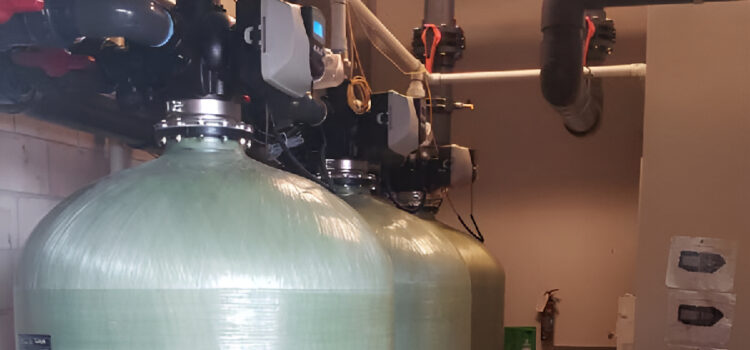 An industrial water filtration in Houston system used in a Houston business.